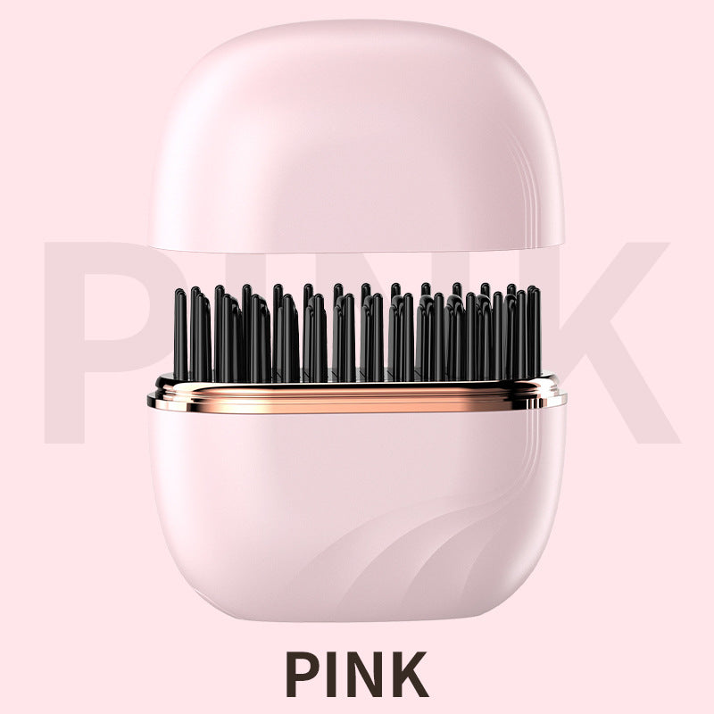 mini brosse chauffante rose