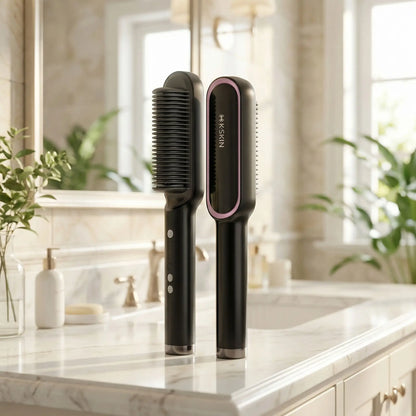 Brosse chaufante professionnelle 2 en 1