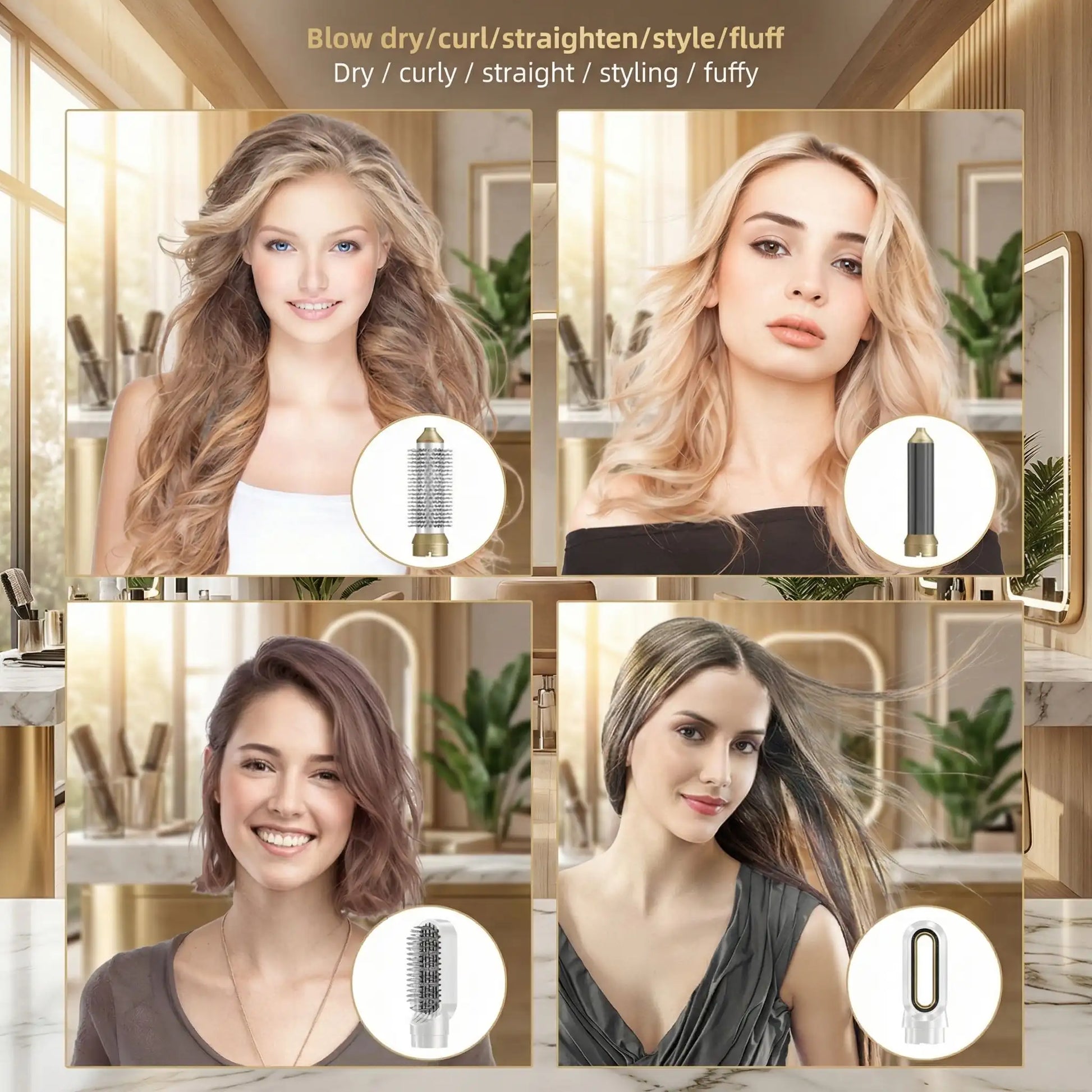 Brosse soufflante styles differents