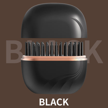 mini brosse chauffante noire
